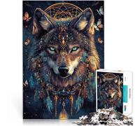 Puzzles pour Adultes 1000 pièces “Loup Magique Fantastique” Fait de Papier,Convient aux Personnes âgées de 14 Ans et Plus Difficile et Stimulant Améliorer l'amour Entre Les Couples。Taille:26x38cm