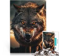 Puzzles pour Adultes 1000 pièces “Loup Sauvage à l'état Sauvage” Fait de Papier,pour Les 14 Ans et Plus Jouets éducatifs Cadeaux d'anniversaire et de Noël Uniques。Taille:26x38cm/10.24x14.96pouce