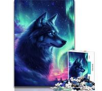 Puzzles pour Adultes 1000 pièces, Loup sous l'aurore, Puzzles pour Adultes, Jouets de Jeu, Chaque pièce est Unique - Jeu Familial Stimulant et Amusant (Taille 75x50cm)