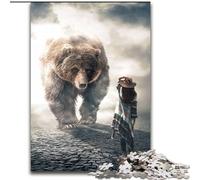 Puzzles pour Adultes 1000 pièces l'ours géant Puzzles en Carton Parfait pour s'amuser en Famille pour Les Anniversaires, Noël Taille 26X38CM