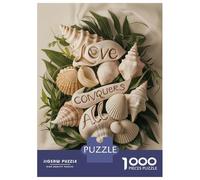 Puzzles pour Adultes 1000 Pièces Love Conquers All Shells Puzzle pour Adultes Jeu De Réflexion Améliorez Votre Mémoire Activités Amusantes À La Maison, 38x26cm/1000pcs