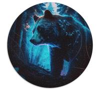 Puzzles pour Adultes 1000 pièces Lumos Bears, Puzzle Rond en Papier, Jeu interactif Familial, Cadeau Casse-tête, Jouet éducatif (67,5 x 67,5 cm)