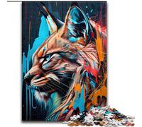 Puzzles pour Adultes, 1000 pièces Lynx Panorama Set Gauche en Carton, Taille du Puzzle 26x38cm. Un Casse-tête Stimulant - Jouet Relaxant pour Adolescents