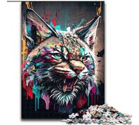 Puzzles pour Adultes, 1000 pièces Lynx Panorama Set Right Jigsaw, activité familiale Amusante, défi cérébral, pour Adolescent (Taille : 50x75cm)