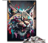 Puzzles pour Adultes 1000 pièces Lynx Panorama Set Right Puzzle en Carton, Casse-tête Stimulant à Faire soi-même, Jeu Familial interactif 1000 pièces(26x38cm)