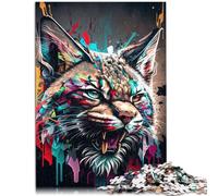 Puzzles pour Adultes 1000 pièces Lynx Panorama Set Right Toys Jeux éducatifs Anti-Stress 26x38cm Collection Artistes Beaux-Arts