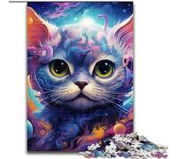 Puzzles pour Adultes 1000 pièces Magic Art Cat Puzzle en Carton, pour Adolescents et Adolescents, pour Anniversaire et Vacances 1000 pièces(26x38cm)