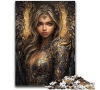 Puzzles pour Adultes 1000 pièces, Magnifique Ange Noir féminin, Amusant en Famille, idéal comme Cadeau pour Toute la Famille, à partir de 14 Ans, 50x75cm