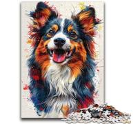 Puzzles pour Adultes 1000 pièces Magnifique Berger Allemand 1000 pièces, pour Un Moment de détente à la Maison avec des pièces de Formes aléatoires entièrement emboîtables (50x75cm)