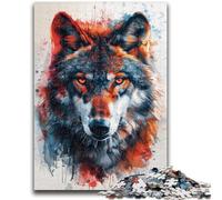Puzzles pour Adultes 1000 pièces Magnifique Loup Anti-Stress Staycation Kill Time Décoration Parfaite pour Les 14 Ans et Plus 50x75cm