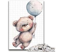 Puzzles pour Adultes 1000 pièces Magnifique Ours Aquarelle Soulagement du Stress Défi Difficile Chaque pièce est Unique - Jeu Familial Stimulant et Amusant 26x38cm