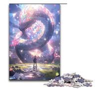 Puzzles pour Adultes 1000 pièces Magnifique Puzzle en Bois représentant Un Dragon du Zodiaque étoilé pour Enfants Jouet éducatif intellectuel décompressant 75 x 50 cm