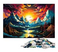 Puzzles pour Adultes 1000 pièces Magnifiques et Merveilleux paysages Art Puzzle Jouets Décoration intérieure Unique et Cadeaux Convient aux Adolescents de 14 Ans et Plus 1000 pièces (75 x 50 cm)