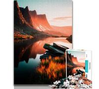 Puzzles pour Adultes 1000 pièces Magnifiques Montagnes et Lacs 1000 pièces pour Adultes, Jeux éducatifs, décoration d'intérieur, Cadeau d'anniversaire, Cadeaux, Art Mural (Taille 38x26cm)
