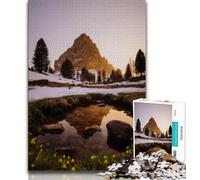 Puzzles pour Adultes 1000 pièces Magnifiques Montagnes et Lacs, Aide Le Cerveau à exercer Jouets addictifs pour cultiver la Patience Cadeau pour Les Anniversaires (38x26cm)