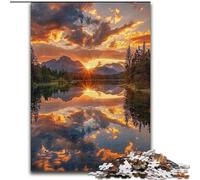 Puzzles pour Adultes, 1000 pièces, Magnifiques Montagnes et Lacs, idéal pour Les Amoureux, pour Noël, Le Nouvel an ou la Saint-Valentin (Taille 26x38cm)