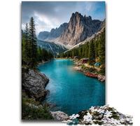 Puzzles pour Adultes 1000 pièces Magnifiques Montagnes et Lacs pour 14 Ans et Plus Jeu de défi Unique Jeux en Famille Cadeaux d'anniversaire de Noël 38x26cm