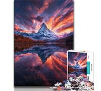 Puzzles pour Adultes 1000 pièces Magnifiques Montagnes et Lacs Puzzle Adulte, Jouet éducatif intellectuel décompressant Cadeau d'anniversaire (Taille 75x50cm)