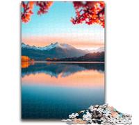 Puzzles pour Adultes 1000 pièces Magnifiques Montagnes et Lacs Soulagement du Stress Défi Difficile Améliorer l'amour Entre Les Couples 26x38cm