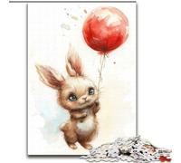 Puzzles pour Adultes 1000 pièces Magnifiques Puzzles de Lapin Aquarelle en Bois, Cadeau de Noël pour Adolescents, réduction du Stress, Cadeau Unique et Cool pour la Famille 1000 pièces(50x75cm)