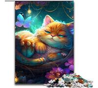 Puzzles pour Adultes, 1000 pièces, Magnifiques Puzzles en Bois Garfield Cat, Taille 50x75cm, défi cérébral, Cadeau Parfait pour Les Adolescents et décoration intérieure