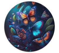 Puzzles pour Adultes 1000 pièces, Magnifiques Puzzles Ronds Papillons, 1000 pièces pour Adultes, décoration d'intérieur à Faire soi-même, Jeu de réflexion, 1000 pièces (67,5x67,5cm)
