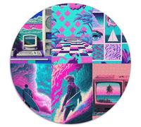 Puzzles pour Adultes 1000 pièces, Magnifiques scènes, Puzzles Ronds en Papier, Jeu décoratif Stimulant pour Le Cerveau, Jouet interactif Familial (67,5 x 67,5 cm)