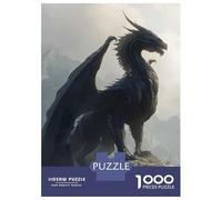 Puzzles pour Adultes 1000 Pièces Majestic Dragon Perched on Mountain Peak Puzzle pour Adultes Jeux Relaxants, Amusants Et Humoristiques, Un Vrai Défi À Terminer 38x26cm/1000pcs