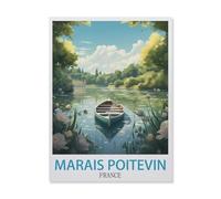 Puzzles pour Adultes 1000 Pièces,Marais poitevin France,Décompression Amusant Puzzle Intellectuel Jeu De Puzzle Jouets Cadeau pour Adultes Enfants Familles(38x26cm)-GL86