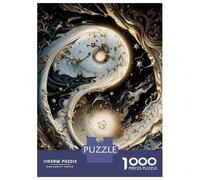Puzzles pour Adultes 1000 Pièces Marble Yin and Yang Puzzle pour Adultes - Décoration Murale - Améliore La Mémoire - Cadeaux De Noël Et d'anniversaire 38x26cm/1000pcs
