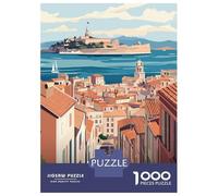 Puzzles pour Adultes 1000 Pièces Marseille Cityscape Puzzles pour Adultes - Défi Difficile - Stimulez Votre Cerveau avec Ce Jeu Unique 38x26cm/1000pcs