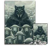 Puzzles pour Adultes 1000 pièces Masque de Loup Chef de Mouton Puzzles pour Adultes Soirée de Jeux en Famille Amusant Œuvre décorative à Faire soi-même 1000 pièces (38 x 26 cm)