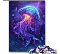 Puzzles pour Adultes 1000 pièces Méduses Galaxie, Jouets éducatifs, Jeux Anti-Stress, décoration d'intérieur Unique et Cadeaux (Taille 26x38cm)