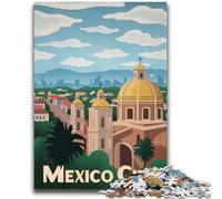 Puzzles pour Adultes 1000 pièces Mexico City Aidez Le Cerveau à exercer des Jouets addictifs pour cultiver la Patience, adaptés aux Couples (Taille 38x52cm)