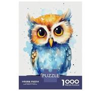Puzzles pour Adultes, 1000 Pièces, Mignon Bébé Owl Aquarelle Puzzles Adolescents, Jeu de Main, Défi Difficile, Jeu sophistiqué, Cadeaux 70 x 50 cm/1000 pièces