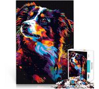 Puzzles pour Adultes 1000 pièces Miniature American Shepherd Dog Motif Assemblage 26x38cm Cadeaux pour Amis et Famille pour Adolescent 14+