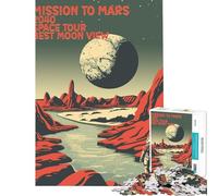 Puzzles pour Adultes 1000 pièces Mission sur Mars Visite Spatiale Activités Amusantes à la Maison Améliore la mémoire Jeu Pratique À partir de 14 Ans (50x75cm)