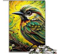 Puzzles pour Adultes 1000 pièces Moineau Vert Puzzles stimulants pour Les Anniversaires, Les Vacances et la décoration intérieure (Taille 50x75cm)