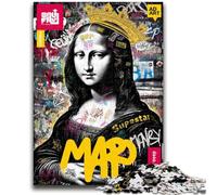 Puzzles pour Adultes 1000 pièces Mona Lisa est drôle Jouets éducatifs Jeux familiaux Améliorer l'amour Entre Les Couples 50x75cm