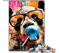Puzzles pour Adultes 1000 pièces Mona Lisa Graffiti Puzzle Activité à Domicile pour Les Vacances, Les Anniversaires et Les soirées de Jeux en Famille 50x75cm