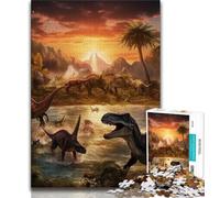 Puzzles pour Adultes 1000 pièces Monde des Dinosaures Puzzles pour Adolescents, Jeu Stimulant, idéal comme Cadeau pour Toute la Famille (Taille 75x50cm)