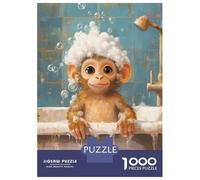 Puzzles pour Adultes 1000 Pièces Monkey Bath Time Puzzles pour Adultes, Jouets À Monter Soi-même, Cadeaux À Offrir Aux Amis Et À La Famille 70x50cm/1000pcs