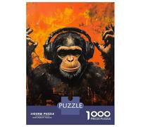 Puzzles pour Adultes 1000 Pièces Monkey Beats-7 Puzzles pour Adultes - Jeu De Réflexion, Analyse Et Logique - Cadeaux d'anniversaire Et De Noël Uniques 38x26cm/1000pcs