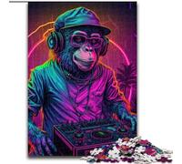 Puzzles pour Adultes 1000 pièces Monkey DJ, Jeu Familial pour Une décoration intérieure Unique et des Cadeaux pour Les 14 Ans et Plus (Taille 26x38cm)