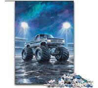 Puzzles pour Adultes 1000 pièces Monster Truck psychédélique, Jeu d'activités familiales pour Adolescents, décoration d'intérieur DIY, Cadeau Casse-tête (Taille 26x38cm)