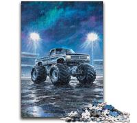 Puzzles pour Adultes 1000 pièces Monster Truck psychédélique Jeu éducatif Familial Offrez des Cadeaux pour Toute la Famille à partir de 14 Ans 50x75cm
