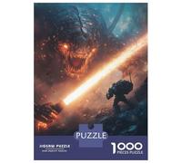 Puzzles pour Adultes 1000 Pièces Monster Vs Soldier Puzzles pour Adultes Jeu Manuel Améliore La Mémoire Activités Amusantes À La Maison 52x38cm/1000pcs