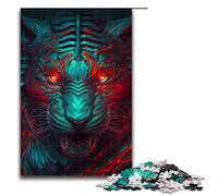Puzzles pour Adultes 1000 pièces Monstre Bleu Tigre Puzzle Impossible Jeu Familial Soulagement du Stress Défi Difficile (75 x 50 cm)