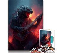 Puzzles pour Adultes 1000 pièces Monstre Jouant de la Guitare, Jeu éducatif Familial, décoration Murale, Cadeaux d'anniversaire et de Noël Uniques (75x50cm)