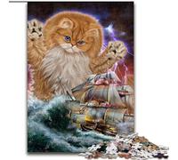 Puzzles pour Adultes 1000 pièces Monstre Titan Chat Kraken, pour 14 Ans et Plus, pour s'amuser en Famille et Passer Une soirée Jeux, Collection d'artistes, Beaux-Arts (Taille 26x38cm)